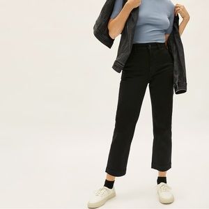 Everlane | Black Straight-Leg Crop Jeans Size 27 Ankle